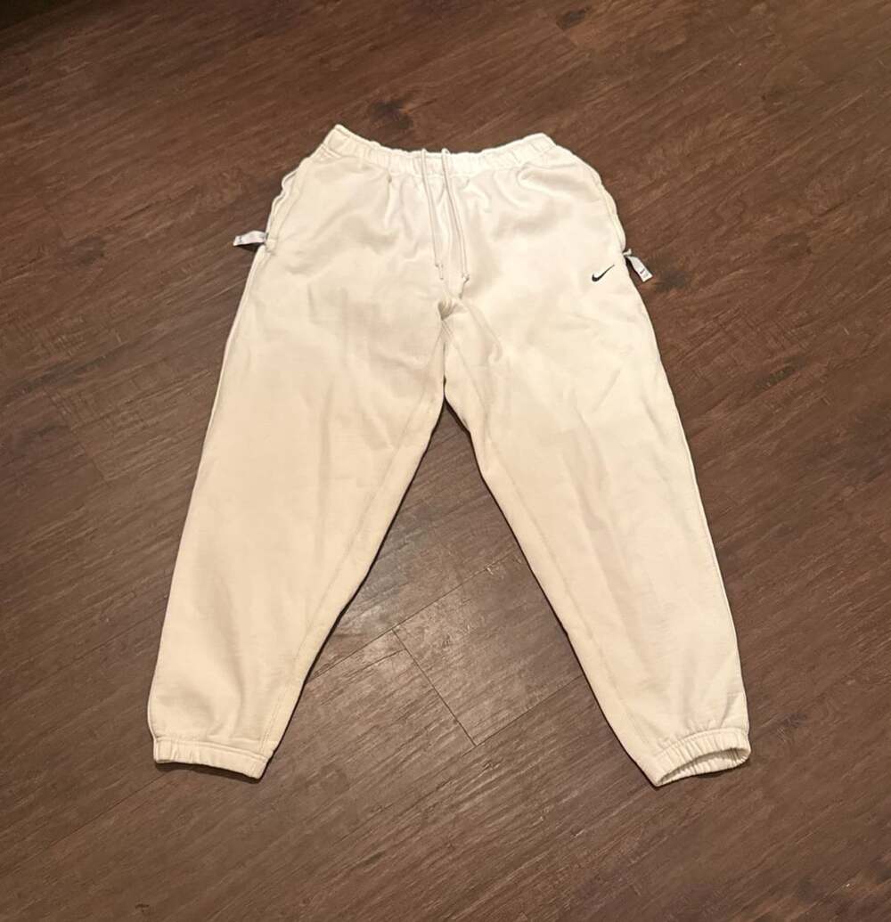 Nike Sweatpants Size S White Joggers Drawstring